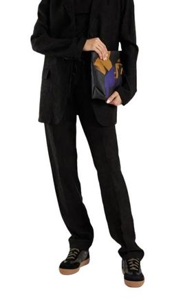 Joseph Black Tad Crinkled Trousers Size S