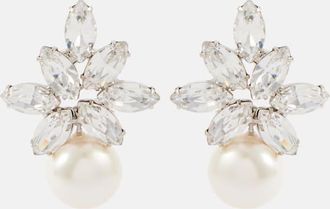 Jennifer Behr Orecchini Liza con cristalli e perle bijoux