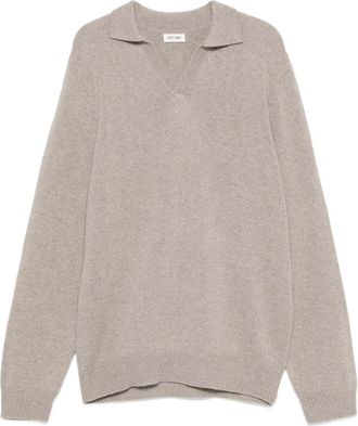 Soft Goat Polo-collar Sweater