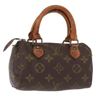 Louis Vuitton Pre-owned Mini Bags, female, Brown, Size: ONE SIZE Pre-owned Canvas Mini Bag