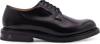 Churchs Mens Lace-Up Shoes Shannon Leather Black Flat
