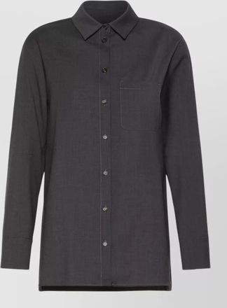 Max Mara virgin wool long-sleeve shirt