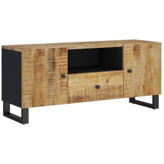 vidaXL Vidaxl - Mobile tv 105x33,5x46cm Legno Massello Mango Legno Multistrato