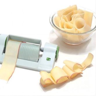 OEM Cortador De Verduras - Cortador En Espiral - Cortador De Cocina - Pl&aacute;stico - 22,510,55,5 Cm - Gris Claro, Verde