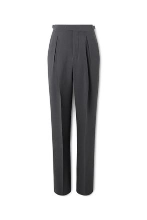 Umit Benan Johnny Straight-Leg Silk and Wool-Blend Trousers