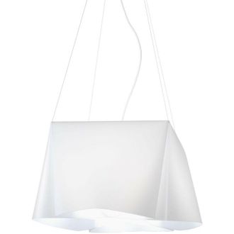 Linea Zero Suspensi&oacute;n 3 Luces Blanca En Metal Cromado Cm. 59x31h