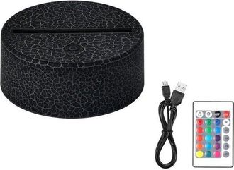 OEM L&aacute;mpara Nocturna 3d Con Cambio De Color, Portal&aacute;mparas, Interfaz Usb, Pantalla Led, Base De Pl&aacute;stico