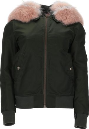 Mr & Mrs Italy Bomber Jacket with Plush Fur Collar