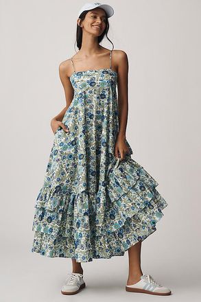 Alemais Pam Sleeveless Tiered Midi Dress