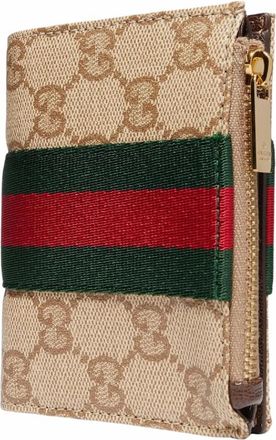 Gucci Accessoires, Dames, Veelkleurig, ONE Size, Kleine portemonnee met Web