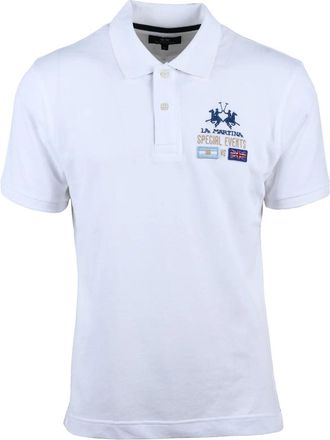 La Martina White Cotton Polo