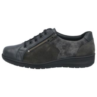 Solidus Casual Veterschoenen in Antraciet - Dames - Schoenen - Zwart - Maat: 39 EU
