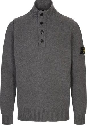 Stone Island Grey Wool Blend Jumper - male - Stone Island - Turtlenecks - Gray - XL - Knitwear