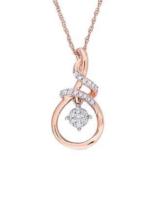 Rina Limor Fine Jewelry Holiday Shop 10K Two-Tone 0.16 Ct. Tw. Diamond Necklace
