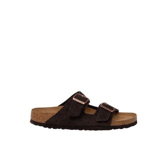 Birkenstock Sliders, male, Brown, Size: 12 US Arizona SFB Mocca Suede Sandal