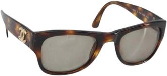Chanel Pre-owned Accessories, female, Brown, Size: ONE SIZE Pre-owned Plastic Sunglasses