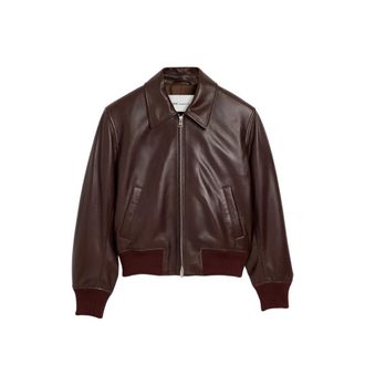 Ami Lamb-leather Zipped Jacket