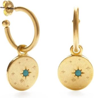 Amano Studio Womens Estrella Hoops Earrings In Turquoise