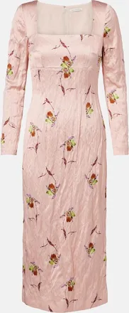 Emilia Wickstead Renne floral satin midi dress