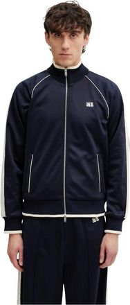 Wales Bonner Motion Track Top - Heren - Vesten met rits - Blauw - XL - Katoen - Hoodies & sweatvesten