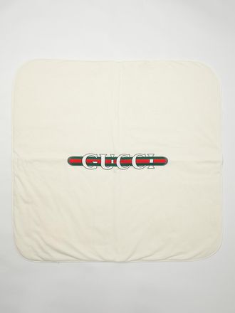 Gucci Copertina in cotone con stampa logo