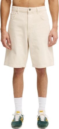 Cotton On Mens Baggy Denim Short in Bone at Nordstrom, Size 28