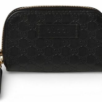 Gucci Black Leather Coin Purse/Coin Case (Pre-Owned)