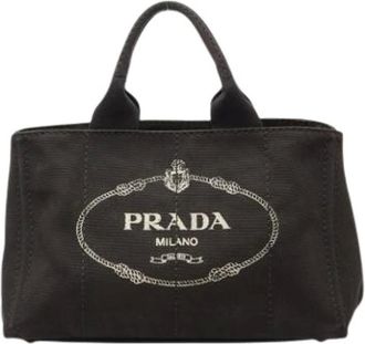 Prada Pre-owned Tote Bags, female, Black, Size: ONE SIZE Pre-owned Vintage Tote Bag