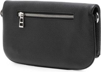 Zadig&Voltaire Graffiti Print Leather Clutch - Black