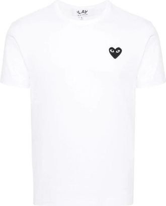 Comme Des Gar&ccedil;ons Heart Emblem Katoenen T-shirt - Heren - T-shirts - Wit - XL - Katoen - Tops