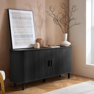 Birlea Axel 2 Door Fluted Sideboard in Black