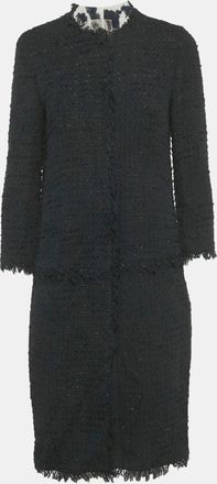 Giambattista Valli Black Tweed Mid-Length Coat