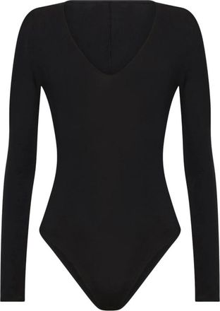 Wolford De V-hals Body - Dames - Bodies - Zwart - M - Katoen - Tops