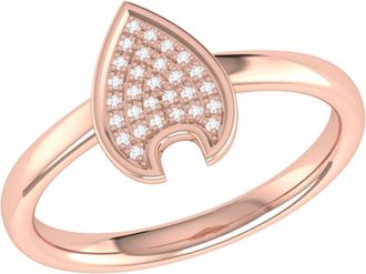LuvMyJewelry Rain Drop Sterling Silver Diamond Ring
