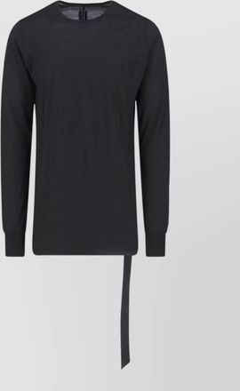 Rick Owens crew neck long sleeve t shirt tie detail