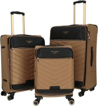 Ted Baker Chevron Quilt 3-Piece Luggage Set in Brown at Nordstrom Rack