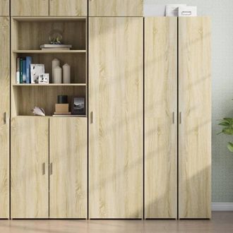 Berkfield Home Highboard Sonoma Oak 50x42.5x185 cm Engineered Wood in Brown