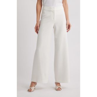 Tahari by ASL Wide Leg Pants in White at Nordstrom, Size 10
