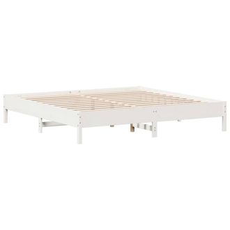Berkfield Home Bed Frame without Mattress White 180x200 cm Super King Solid Wood Pine