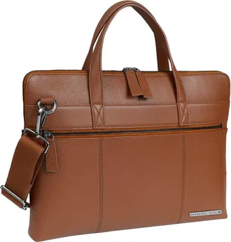 Boarding Pass Hey Handsome 16In Pebble Grain Genuine Leather Compact Briefcase