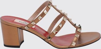 Valentino Garavani Sandali mules Rockstud in pelle laminata con borchie