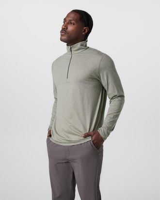 Vuori Clothing Ease Performance Half Zip Jacket 2.0 | Laurel Heather | Medium