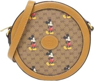 Gucci Pre-owned Cross Body Bags, female, Beige, Size: ONE SIZE Pre-owned Leather Cross Body Bag