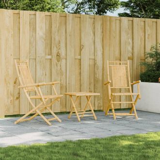 vidaXL Vidaxl - Sillas De Jard&iacute;n Plegables 2 Unidades Bamb&uacute; 53x66x99 Cm