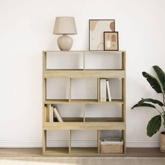 Berkfield Home Classic Bookcase Sonoma Oak 100x33x125.5 cm Engineered Wood in Light Tan