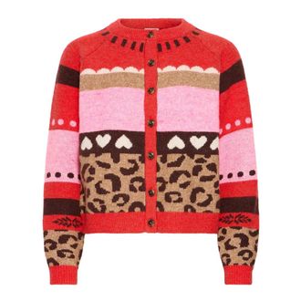 Ichi Ichi - Ihlivoni Vest - Dames - Truien - Veelkleurig - Maat: S Wol