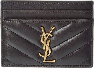 Saint Laurent Cassandre Leather Card Case