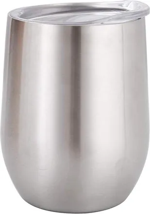 OEM Copa De Vino De Acero Inoxidable, Termo De Doble Pared Con Tapa, Apto Para Vino, Caf&eacute;, Refrescos, Champ&aacute;n Y C&oacute;cteles (acero Inoxidable)