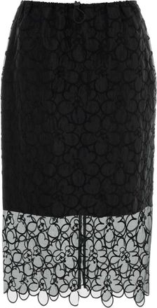 Cecilie Bahnsen Black Cotton Blend Bria Skirt