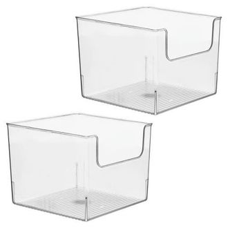 iDesign Open-Front Storage Bin for Kitchen, Pantry, Bathroom, Office, Set of 2, Clear at Nordstrom